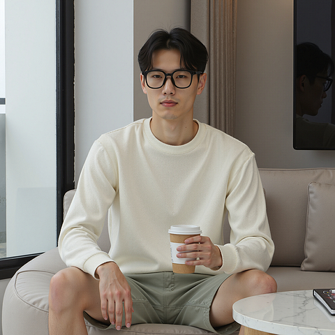 Lenskart Air Light Grey Full Rim Square left side