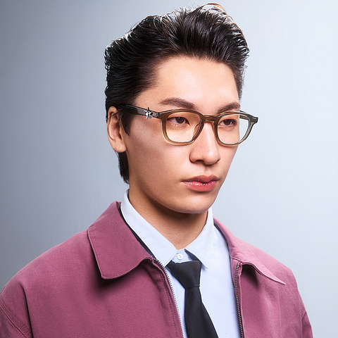 Lenskart Light Grey Full Rim Square left side