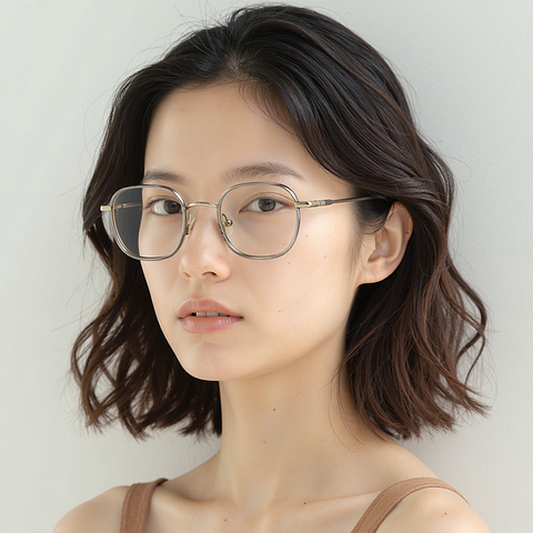 Lenskart Light Grey Full Rim Square left side