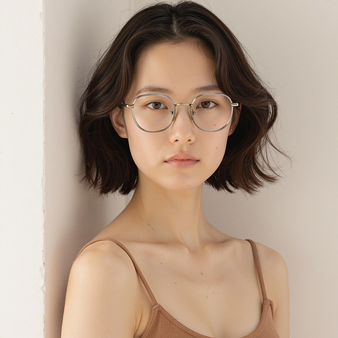Lenskart Light Grey Full Rim Square right side
