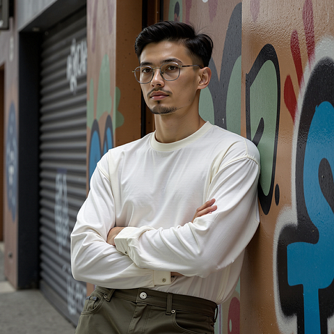 Lenskart Light Grey Full Rim Square left side