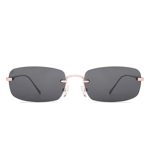 Lenskart Gold Rimless Rectangle right side