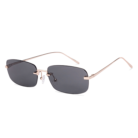 Lenskart Gold Rimless Rectangle left side