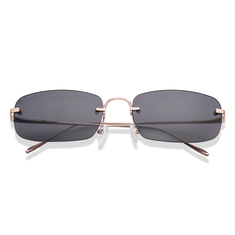 Lenskart Gold Rimless Rectangle left side