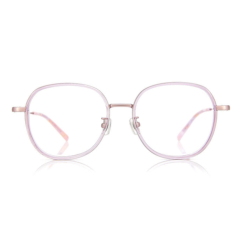 +NICHE Pink Transparent Full Rim Boston left side