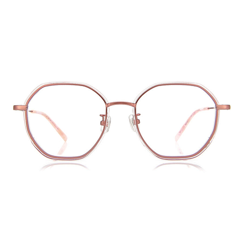 +NICHE Light Brown Full Rim Polygon left side