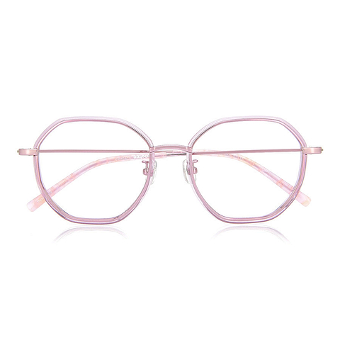 +NICHE Pink Transparent Full Rim Polygon right side