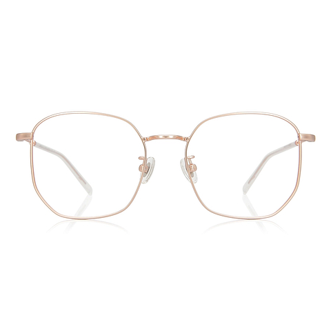 +NICHE Pink Transparent Full Rim Polygon left side