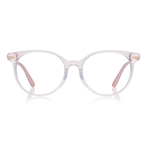 +NICHE Pink Transparent Full Rim Boston left side
