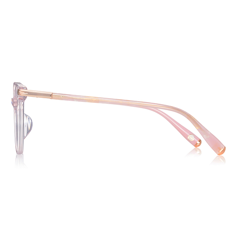 +NICHE Pink Transparent Full Rim Boston left side