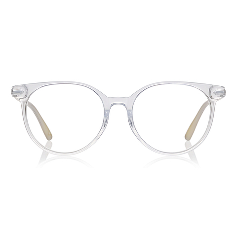 +NICHE Crystal Transparent Full Rim Boston left side