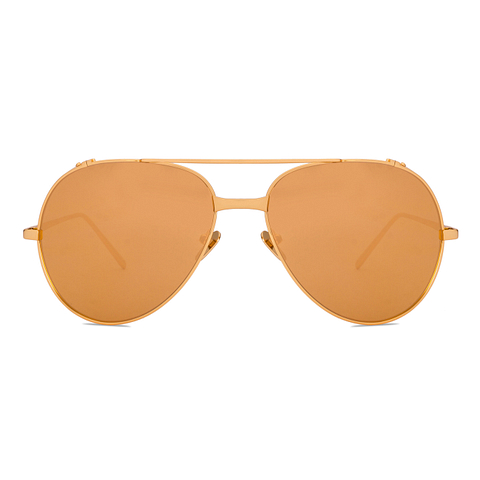 BRANDED Gold Full Rim Aviator left side