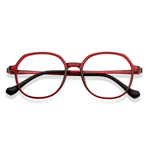 Lenskart Air Online Red Full Rim Round left side