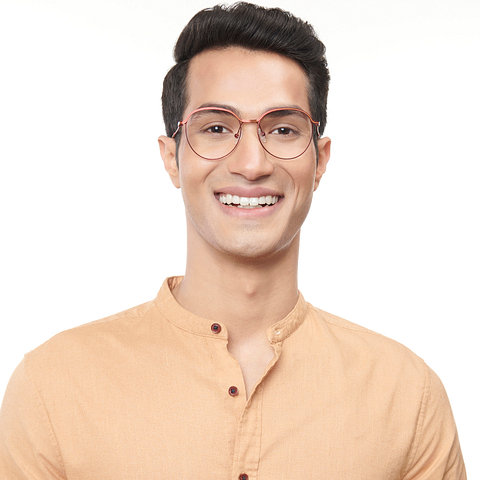 Lenskart Studio Online Red Full Rim Round right side