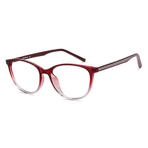 Lenskart Air Online Red Transparent Full Rim Cat Eye right side