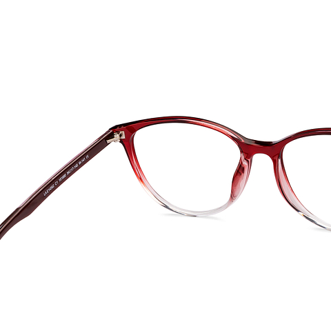 Lenskart Air Online Red Transparent Full Rim Cat Eye right side