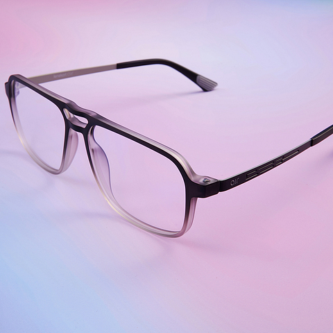 Lenskart Air Online Black Full Rim Aviator left side