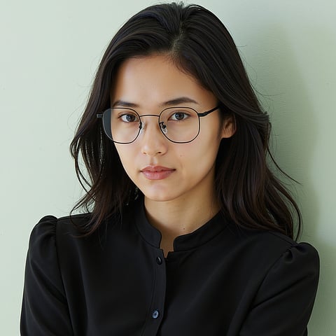 Lenskart Matte Black Full Rim Hexagonal left side