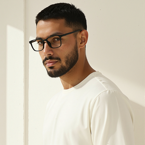 Lenskart Air Black Full Rim Rectangle right side