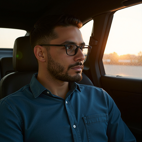 Lenskart Air Black Full Rim Rectangle left side