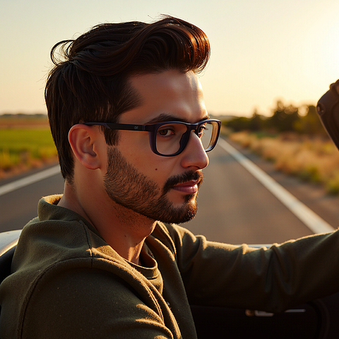 Lenskart Air Matte Black Full Rim Rectangle left side Lenskart Air Matte Black Full Rim Rectangle left side