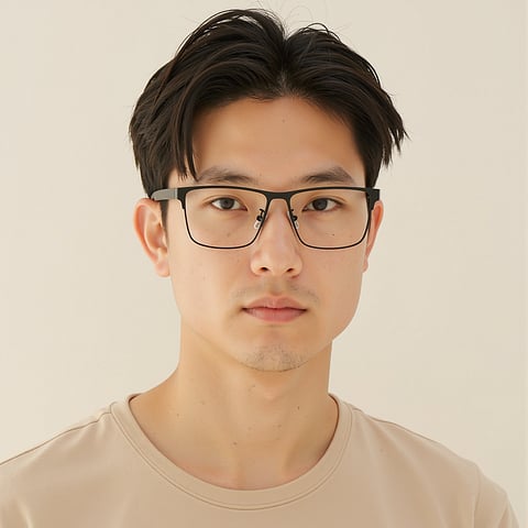 Lenskart Black Full Rim Rectangle left side