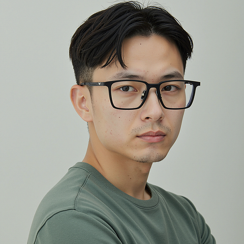 Lenskart Matte Black Full Rim Square left side