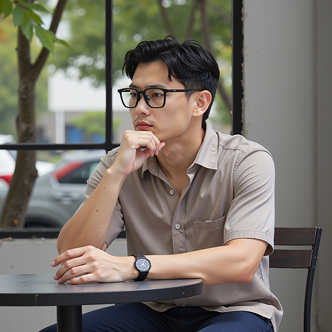 Lenskart Matte Black Full Rim Square right side
