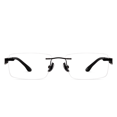 Lenskart Matte Black Rimless Rectangle right side
