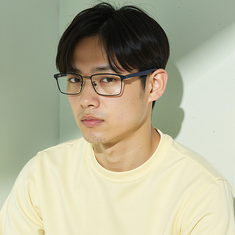 Lenskart Sky Blue Full Rim Square left side