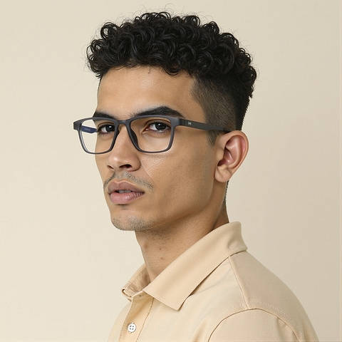 Lenskart Air Light Gray Full Rim Rectangle left side