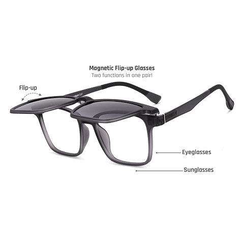 Lenskart Air Light Gray Full Rim Square left side