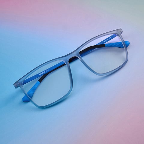 Lenskart Air Online Crystal Transparent Full Rim Square left side