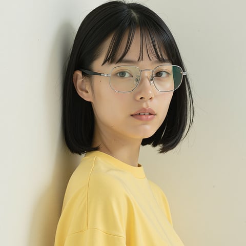 Lenskart Mid Gunmetal Full Rim Geometric right side