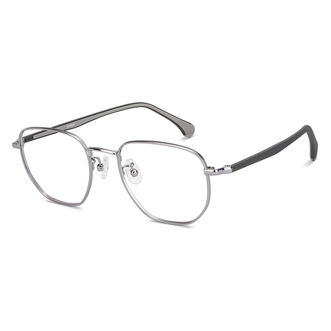Lenskart Mid Gunmetal Full Rim Geometric right side