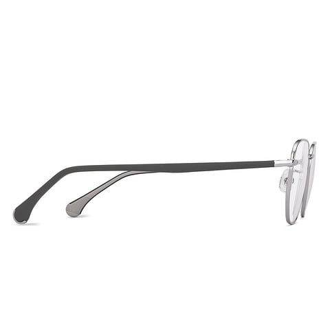 Lenskart Mid Gunmetal Full Rim Geometric left side