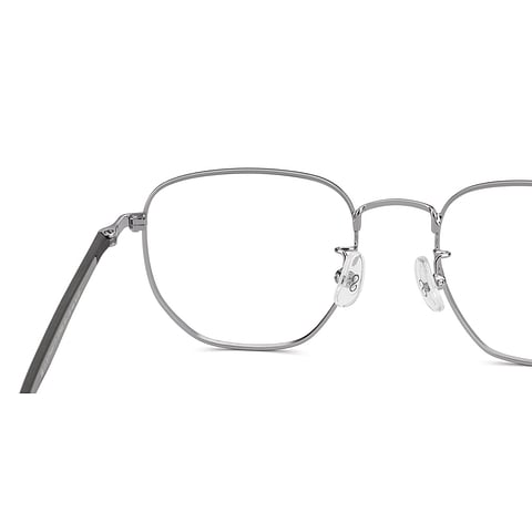 Lenskart Mid Gunmetal Full Rim Geometric right side