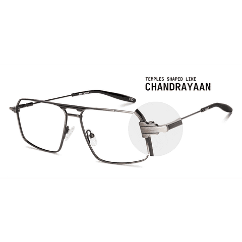 Buy Mid Gunmetal Full Rim Geometric Lenskart Studio LKE000418