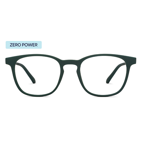 Lenskart Hustlr Screen Glasses Blue Block Zero Power Screen Glasses : Military Green Full Rim Square Lenskart HUSTLR LB E14058-W C17 right side