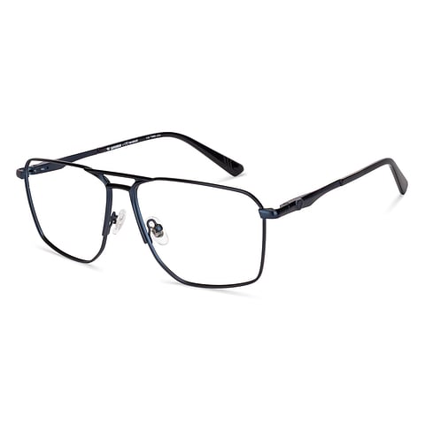 Lenskart Navy Blue Full Rim Geometric left side