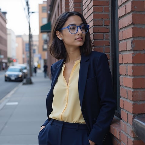 Lenskart Hustlr READERS Ocean Blue Full Rim Square right side