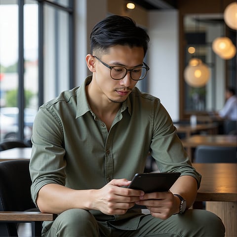 Lenskart Olive Green Full Rim Square left side