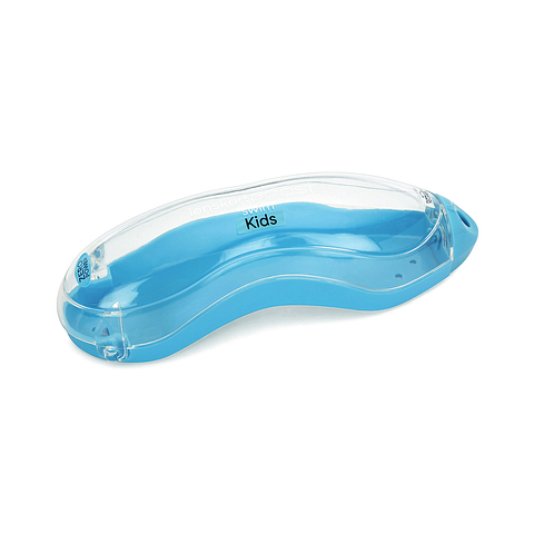 Lenskart Boost Online Orange Transparent Full Rim Round Lenskart Boost Kids LKB S15546-C4 Swimming Goggles left side