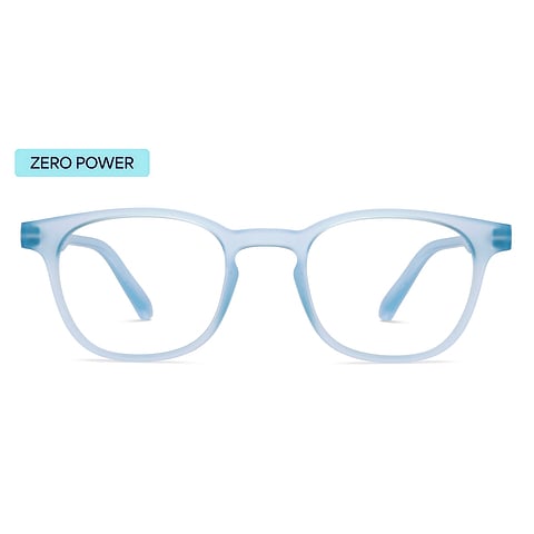 Lenskart Hustlr Screen Glasses Blue Block Zero Power Screen Glasses : Blue Sky Full Rim Square Lenskart HUSTLR LB E14058-N C1 right side