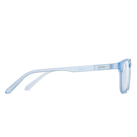 Lenskart Hustlr Screen Glasses Blue Block Zero Power Screen Glasses : Blue Sky Full Rim Square Lenskart HUSTLR LB E14058-N C1 left side