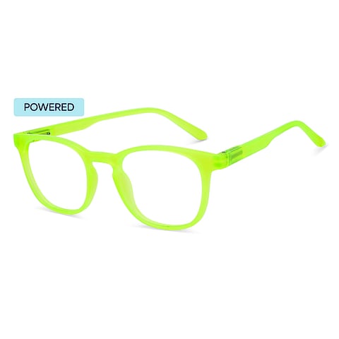 Lenskart Hustlr Electric Green Full Rim Rectangle left side