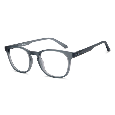 Lenskart Hustlr Screen Glasses Blue Block Zero Power Screen Glasses : Grey Stone Full Rim Square Lenskart HUSTLR LB E14058-XW C2 right side