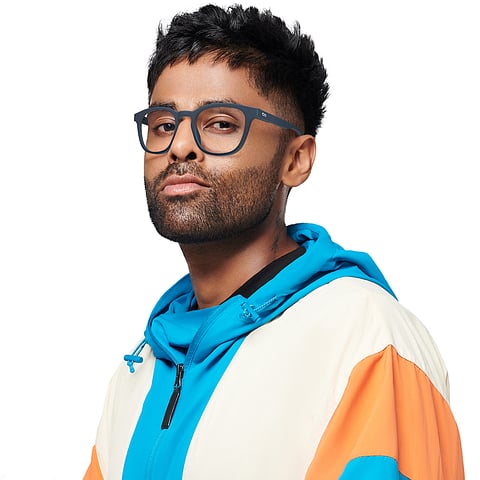Lenskart Hustlr Screen Glasses Blue Block Zero Power Screen Glasses : Navy Full Rim Square Lenskart HUSTLR LB E14058-W C34 right side