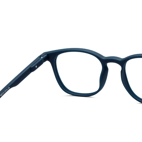 Lenskart Hustlr Screen Glasses Blue Block Zero Power Screen Glasses : Navy Full Rim Square Lenskart HUSTLR LB E14058-W C34 right side