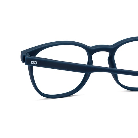 Lenskart Hustlr Screen Glasses Blue Block Zero Power Screen Glasses : Navy Full Rim Square Lenskart HUSTLR LB E14058-W C34 right side